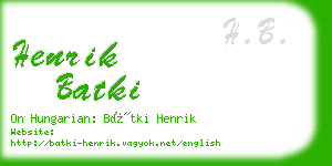 henrik batki business card